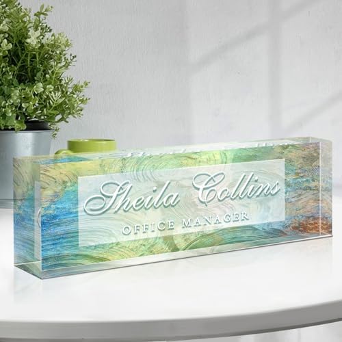 Custom Name Plate for Desk, Employee Appreciation Gifts, Office Decor by Spricoz