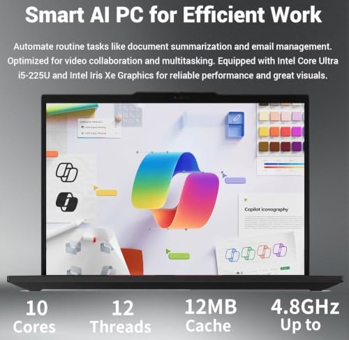 Lenovo ThinkPad T14 FHD+ Touch Business AI Laptop, Intel Core Ultra 5 225U - Image 3