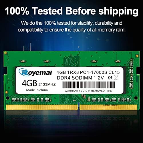 8GB PC4-17000 DDR4 2133 2X4GB RAM PC4 17000S 2133MHZ Sodimm 1Rx8 260-pin 1.2v 8G Memory Upgrade for Laptop - Image 5