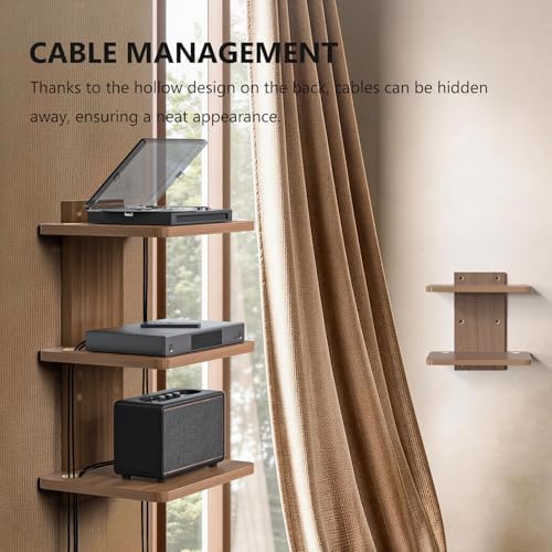 WALI 3 Tier Floating TV Wall Shelf for Projector, DVD Player - Image 5
