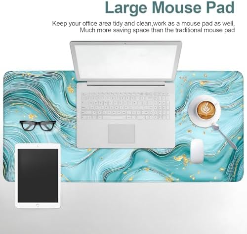 Blue Marble Gaming Mouse Pad 35.4"x15.7" Large Extended Pad Desk Mat Anti-Slip Rubber Base & Durable Stitched Edges for Gamers Smooth Mouse Pad Writing Surface for Desk Office/Home - Image 7