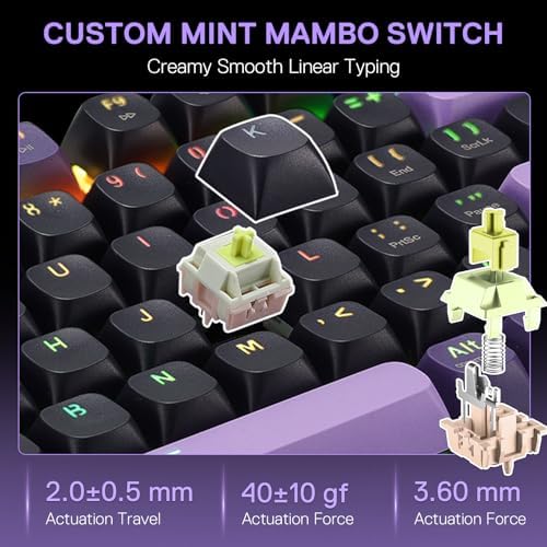 Redragon K740 PRO Wireless RGB Gaming Keyboard, Aluminum Base & Knob, 95% - Image 6