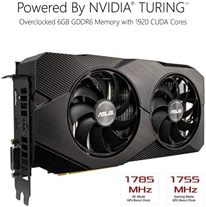 ASUS GeForce RTX 2060 Overclocked 6G GDDR6 Dual-Fan EVO Edition VR Ready HDMI DisplayPort DVI Graphics Card (DUAL-RTX2060-O6G-EVO) (Renewed) - Image 2