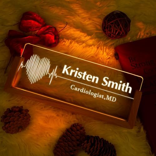 Custom Name Plate for Desk, Personalized Light Up Acrylic Desk Name Plate, Personalized Office Gifts for Boss Coworkers, Teacher Employee Appreciation GIfts, Office Decor for Women Men - Image 2
