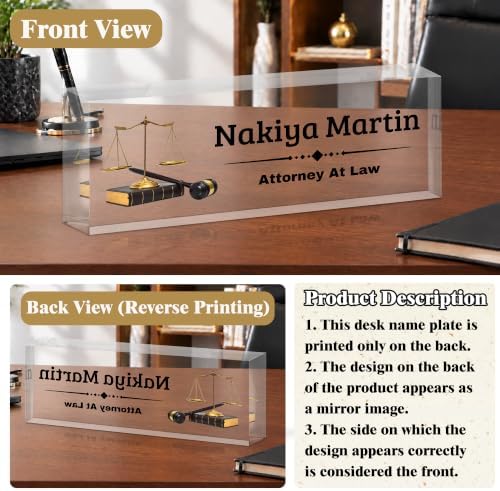 Ship Next Day Custom Name Plate for Desk, Desk Name Plate Personalized - Image 4