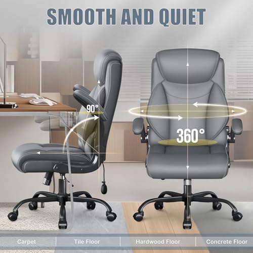 Ergonomic Office Chair,Inflatable Lumbar Support High Back Chair,Gray - Image 6
