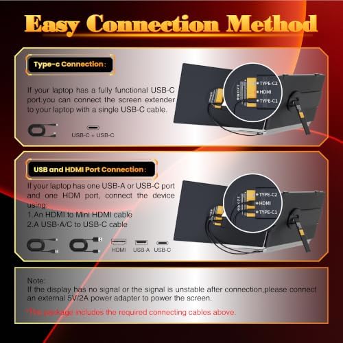 14.2" Laptop Screen Extender, FHD 1080P IPS Portable Laptop Monitor - Image 5