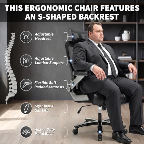 Big and Tall Office Chair, 600lbs Executive Chairs Heavy Duty - Image 5