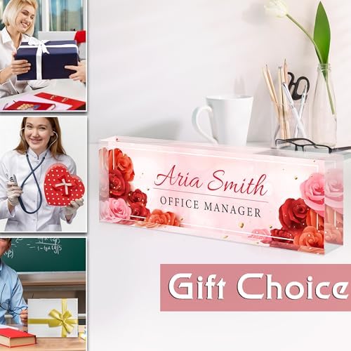 Custom Name Plate for Desk, Acrylic Desk Name Plate Personalized, Employee Appreciation Gifts, Office Desk Accessories for Woman Teacher Nurse, Coworker Gifts for Manager Assistant - Image 6