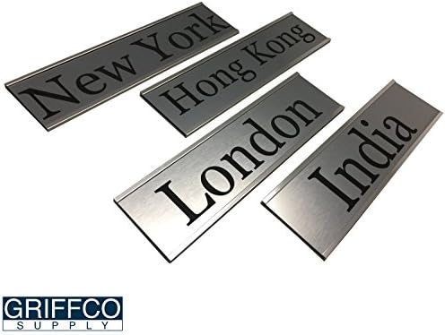 Personalized Desk Name Plates - Custom Office Wall or Desk Name Plates With Aluminum Holder With Two Lines of Laser Engraved Text, 2" x 8" - Image 6