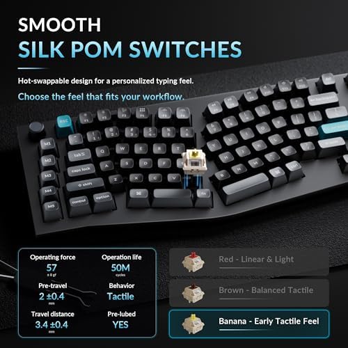 Keychron Q13 Ultra 8K Wireless Mechanical Keyboard, 96% Alice Ergonomic Layout with Numpad, Full Aluminum Custom Keyboard, ZMK, 8000Hz Polling Rate, Hot-Swappable RGB for Mac Windows Linux - Image 6