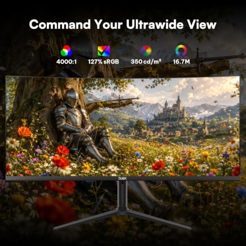 34 Inch Ultrawide Curved Gaming Monitor 180Hz, WQHD 3440x1440P - Image 2