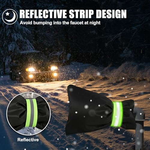 4Pack Outdoor Faucet Covers for Winter Freeze Protection - Image 4
