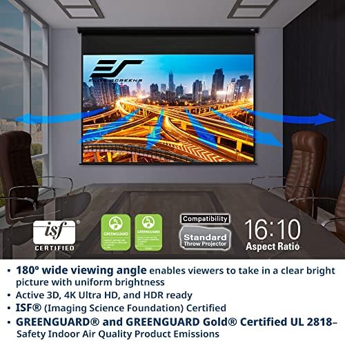 Elite Screens Spectrum RC1 Remote KIT, 142-INCH 16:10 diag Electric Motorized Projector Screen Home Movie Theater 8K/4K Ultra HD Ready Projection, ELECTRIC142X2 - Image 4