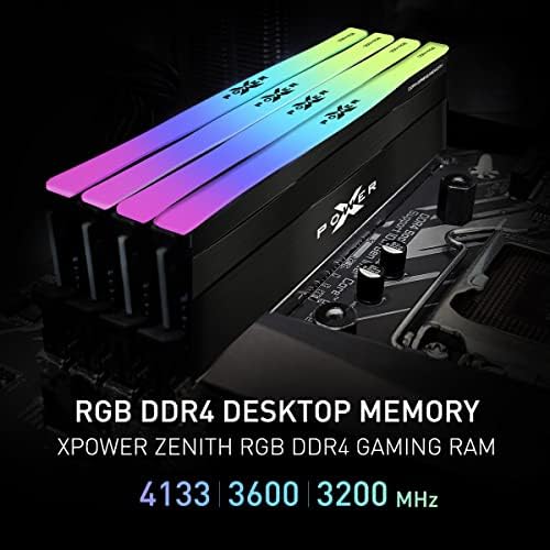 Silicon Power Gaming DDR4 16GB Kit (2 x 8GB) Zenith RGB RAM Gaming 3600MHz (PC4 28800) C18 Desktop Memory Module Ram with Heatsink Black (SP016GXLZU360BDD) - Image 3