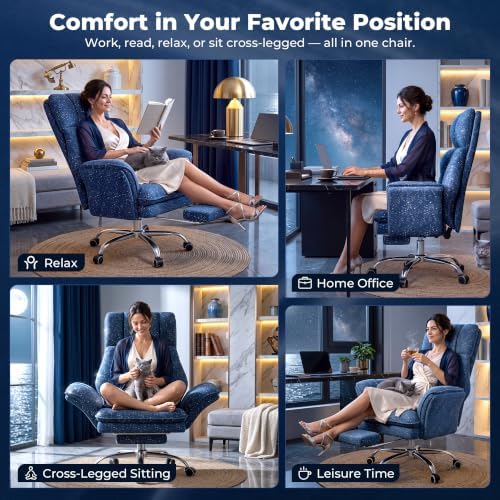Big and Tall Office Chair, Flip Armrests for Pets & Cross Legged Sitting - Image 6