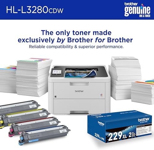 Brother HLL3280CDW Wireless Compact Color Laser Printer, Duplex, Mobile Printing & Ethernet | Includes 2 Month Refresh Subscription Trial¹, Amazon Dash Replenishment Ready (Renewed Premium) - Image 4