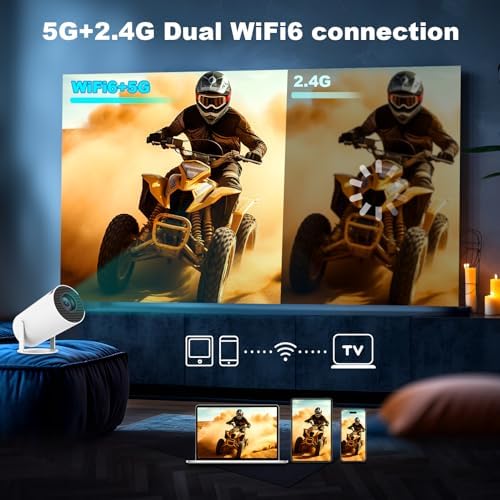 Mini Projector,Portable Projector with Dual Band WIFI and Bluetooth - Image 5