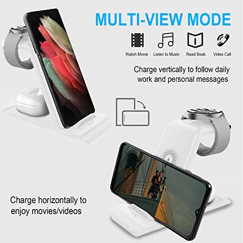 Wireless Charging Station for Samsung Wireless Charger Galaxy S26 Ultra/S25/S24/S23/S22/Note20 Z Fold Flip7 Galaxy Watch 8/7/6/5/4/3 Active 2/1 Stand Galaxy Buds4/4 Pro/3/2 Pro/Live Multiple Devices - Image 3