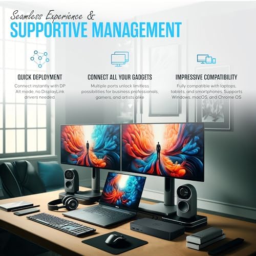 WD22TB4 Dell Thunderbolt 4 Dock, 40Gbps Docking Station USB-C USB-A - Image 5