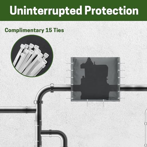 Backflow Preventer Cover, Insulated Cover Outdoor Pipe Insulation for Winter Freeze Protection and Backflow Valve, Irrigation Pipe, Sprinkler Valve, Winter Water Well Pump Covers, 24×24 in - Image 5