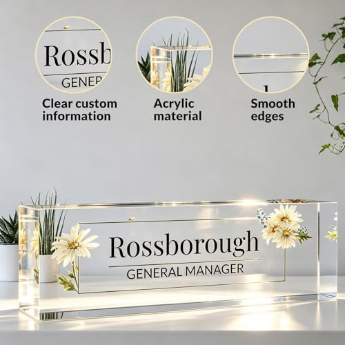 Custom Name Plate for Desk, Desk Name Plate Personalized, Acrylic Desktop Ornament, Stylish Office Decor, Appreciation Present for Boss, Social Worker, Teacher, Nurse, Employee - Image 5