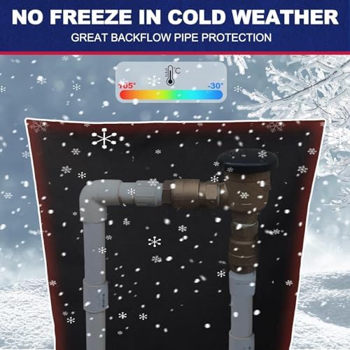 24"x36" Insulated Backflow Cover, Black, 7-Layer - Image 2