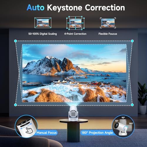 Mini Projector with WiFi 6 and BT 5.4, Built-in Apps 2026 Upgraded - Image 4