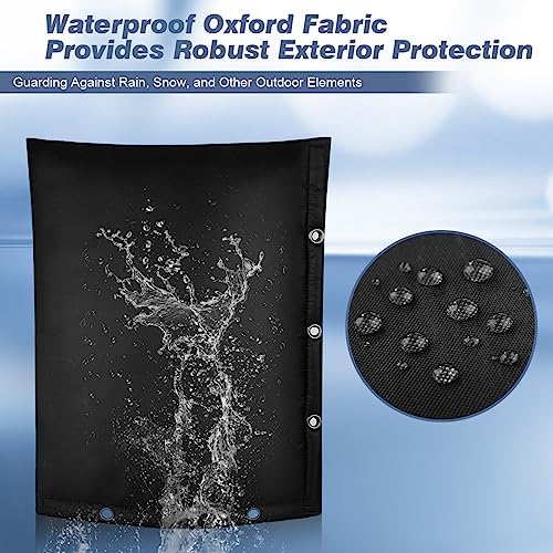 Outdoor Backflow Preventer Cover- 16''W x 20''H, Winter Freeze & Weatherproof Protection for Irrigation Pipes & Sprinkler Valves- Black - Image 5