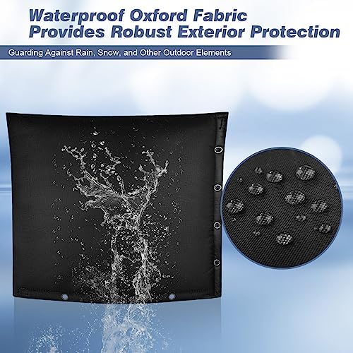 Outdoor Backflow Preventer Cover- 30''W x 24''H, Winter Freeze & Weatherproof Protection for Irrigation Pipes & Sprinkler Valves- Black - Image 5