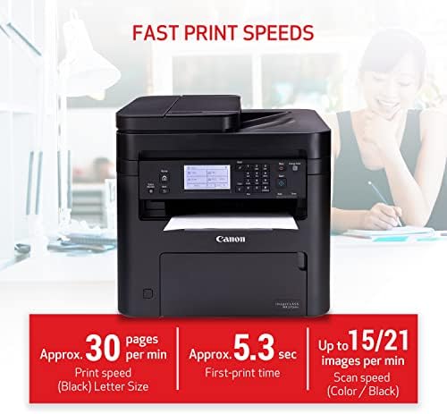 Canon imageCLASS MF275dw - Monochrome, Duplex Wireless Laser Printer, All-In-One With Scanner, Copier, Fax, Mobile Ready, 30 PPM, Black - Image 5