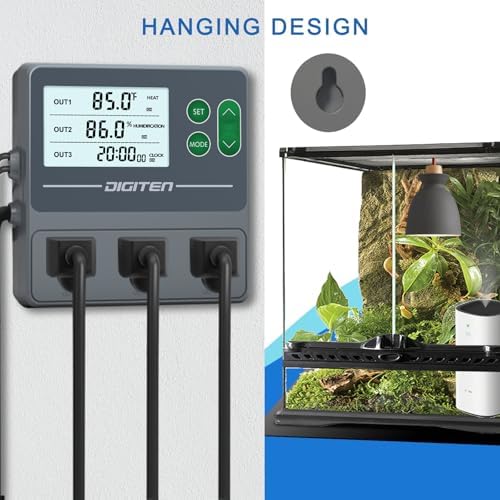 DIGITEN Temperature and Humidity Controller with Timer,3 Outlet Dual Probes - Image 6