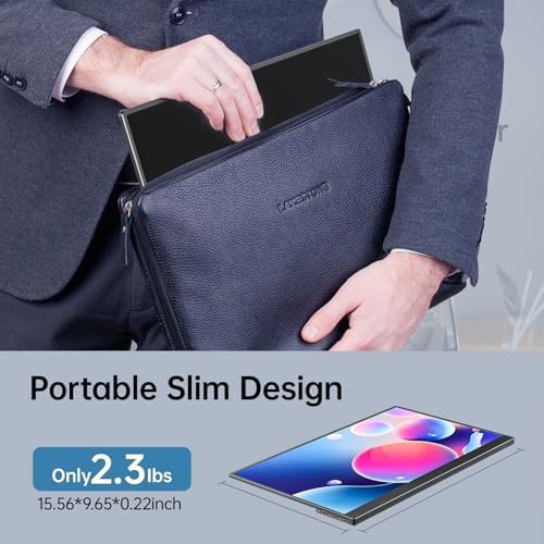 kksmart Portable Monitor 17.3 inch 1080P FHD 100% sRGB 60Hz, Travel Monitor for Laptop MacBook Surface PC Xbox PS5, HDMI Dual USB-C VESA Compatible Built-in Speaker - Image 3
