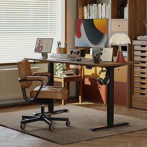 Agilestic 40*24 Inch Height Adjustable Electric Standing Desk, Dark Walnut - Image 3