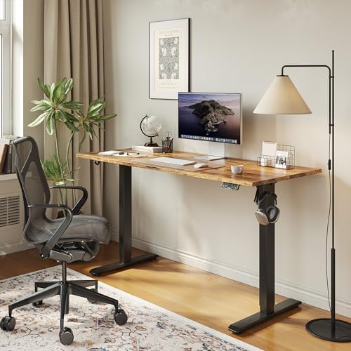 Agilestic 60*24 Inch Height Adjustable Electric Standing Desk, Rustic Brown - Image 4