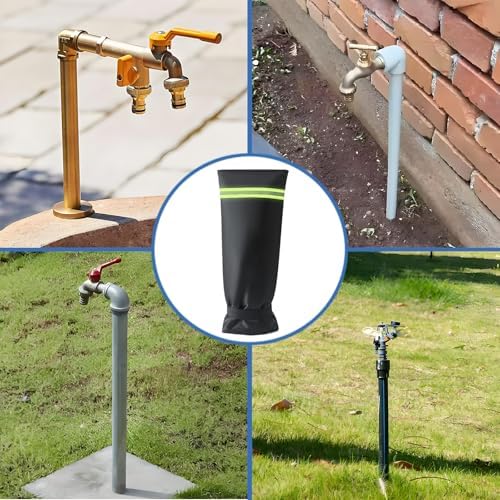 Outdoor Faucet Covers for Winter with Reflective Strips,Velcro Thickened Anti-Freeze Outdoor Tap Cover,Reusable Spigot Cover for Winter Freeze Protection Anti-Rust（17.7 * 7.1inch） 1pcs - Image 6