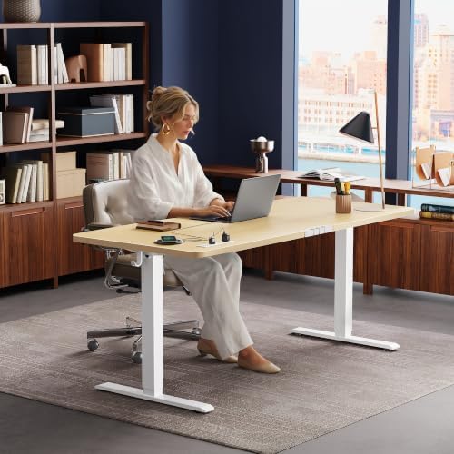 Huuger 63 X 24 Inch Electric Standing Desk with Power Outlets - Image 6