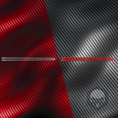 Real Soft Red Carbon Fiber Car Outer Door Panel Anti-Scratch Strip Cover Trim Sticker Auto Exterior Decoration Accessories Compatible with Benz Smart 2016 2017 2018 2019 2020 2021 - Image 5