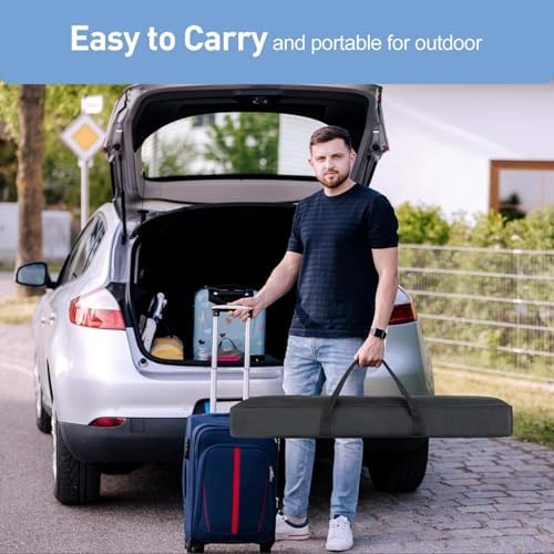 120 Inch Projector Screen with Stand, 16:9 4K HD Portable Movie Screen, Front/Rear Indoor Outdoor Projector Screen, Wrinkle-Free Screen with Carry Bag for Backyard Moive Night, Camping, Home Theater - Image 5