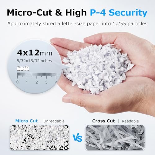 BONSEN 300-Sheet Auto Feed Micro Cut Heavy Duty Paper Shredder for Office - Image 4