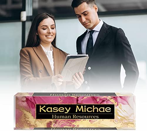 SalaGraphics Desk Name Plate Personalized, Custom for Desk, Office Decor Women Men, Acrylic Accessories, Gifts Coworkers Boss Teacher, Employee Appreciation (Red/Gold) 8”(L)x2.5(W) - Image 4
