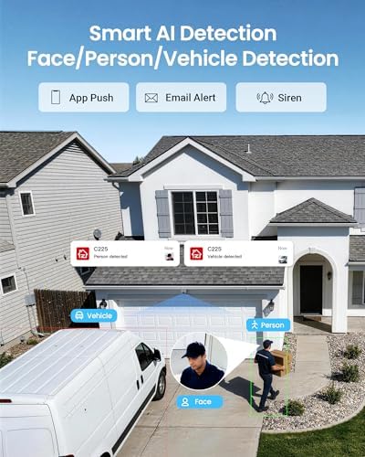 ZOSI 4K PoE Security Camera System, Person Vehicle Detection, 6pcs 4K Indoor Outdoor Spotlight PoE Cameras, Night Vision, 2 Way Audio, 8CH 8MP Home Surveillance NVR with 2TB HDD for 24/7 Recording - Image 4