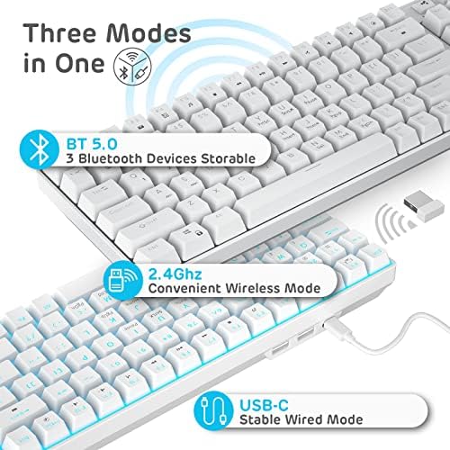 RK ROYAL KLUDGE RK96 Wireless Mechanical Keyboard with Magnetic Wrist Rest - Image 3