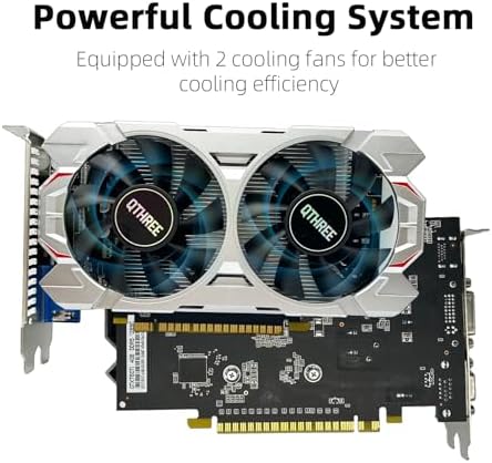 QTHREE GeForce GTX 750 Ti 4GB Graphics Card,GDDR5,128bit,HDMI,DVI,VGA,Video Card for PC Working,Computer GPU,PCI Express x16,Dual Fans,DirectX 12 - Image 3