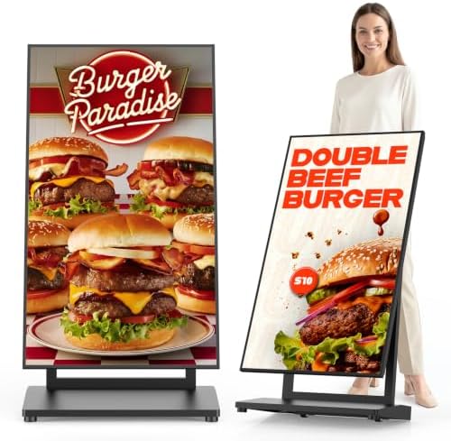 43" Digital Signage Display Kiosk, 4K UHD Anti-Glare LCD Advertising Screen, Portable Floor Standing Auto AD Player Android14 App-Based Control with USB/HDMI/WiFi, Bluetooth 5.3 by YIXZSWD%7COne-StopCommercialVisualSupplierDigitalKiosksLEDScreensSmartWhiteboardsMenuOutdoorWaterproofDisplays