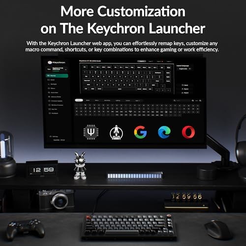Keychron V1 8K Custom Mechanical Keyboard, 75% Wired Layout, Ultra-Low Latency 8000Hz, QMK Programmable, Hot-Swappable Brown Switches, RGB, for Gamers and Typists, Compatible with Mac/Windows/Linux - Image 6
