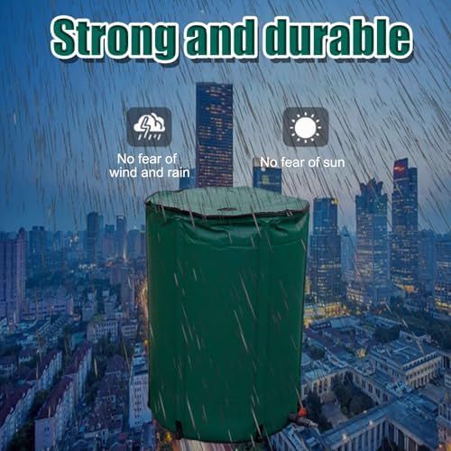 Outdoor Rainwater Harvesting System Foldable EcoFriendly Water Collector with Tap Filter Ideal for Garden Irrigation (225L) - Image 7
