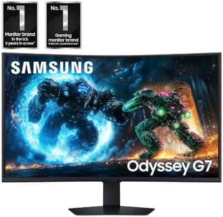 Samsung 37” Odyssey G7 (G75F) Series 4K UHD Curved Gaming Monitor - Image 2