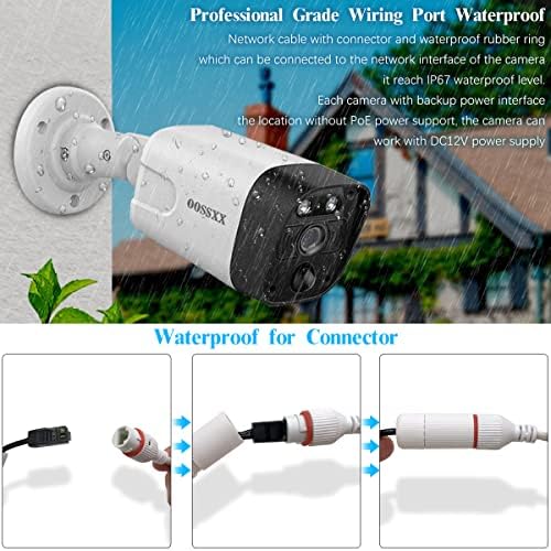 OOSSXX 4K POE Wired Home Security Camera System, 8 Wired 4K Bullet Cameras - Image 5