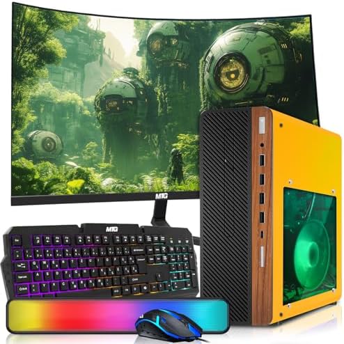 HP Half Dark Desktop PC Lambo AMD Ryzen 3 Pro, 16GB RAM, 1TB SSD, Win 11 by Amazon+Renewed